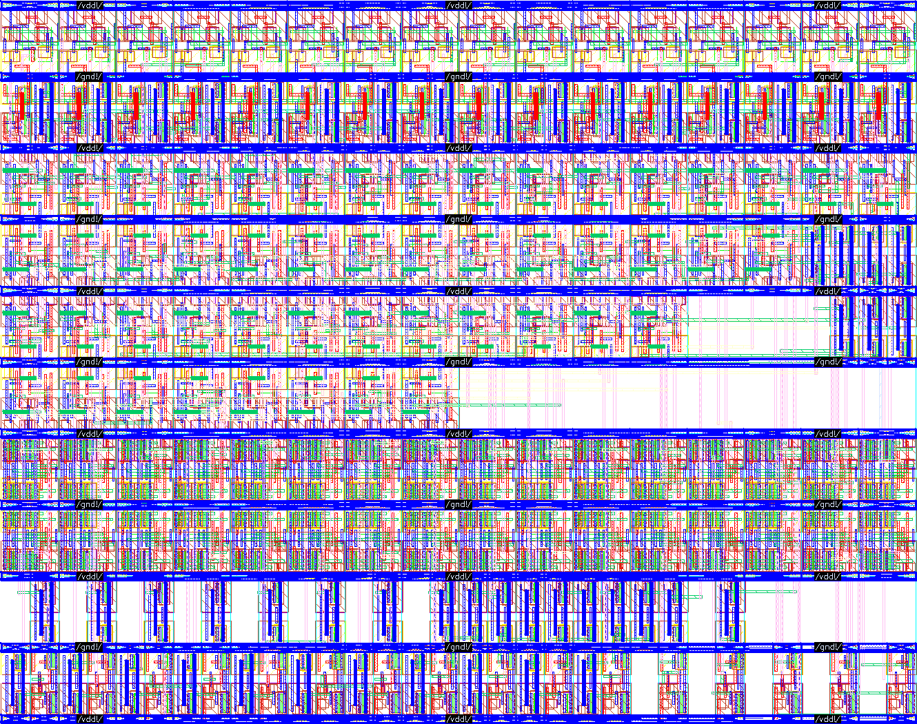 16-Bit Kogge-Stone Adder Layout